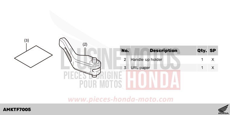 KIT,PARKING LEVER de X-ADV 750 MAT IRIDIUM GRAY METALLIC (NHC64) 2023